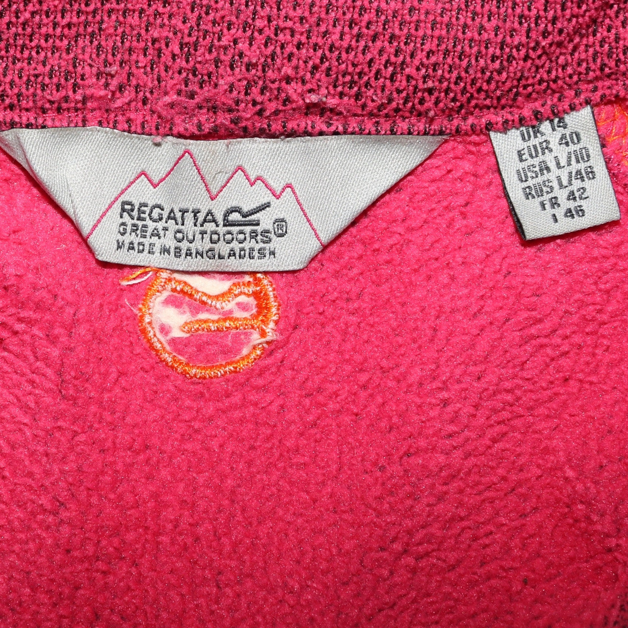 Regatta Women's Red Fleece Full Zip Jacket Size 14