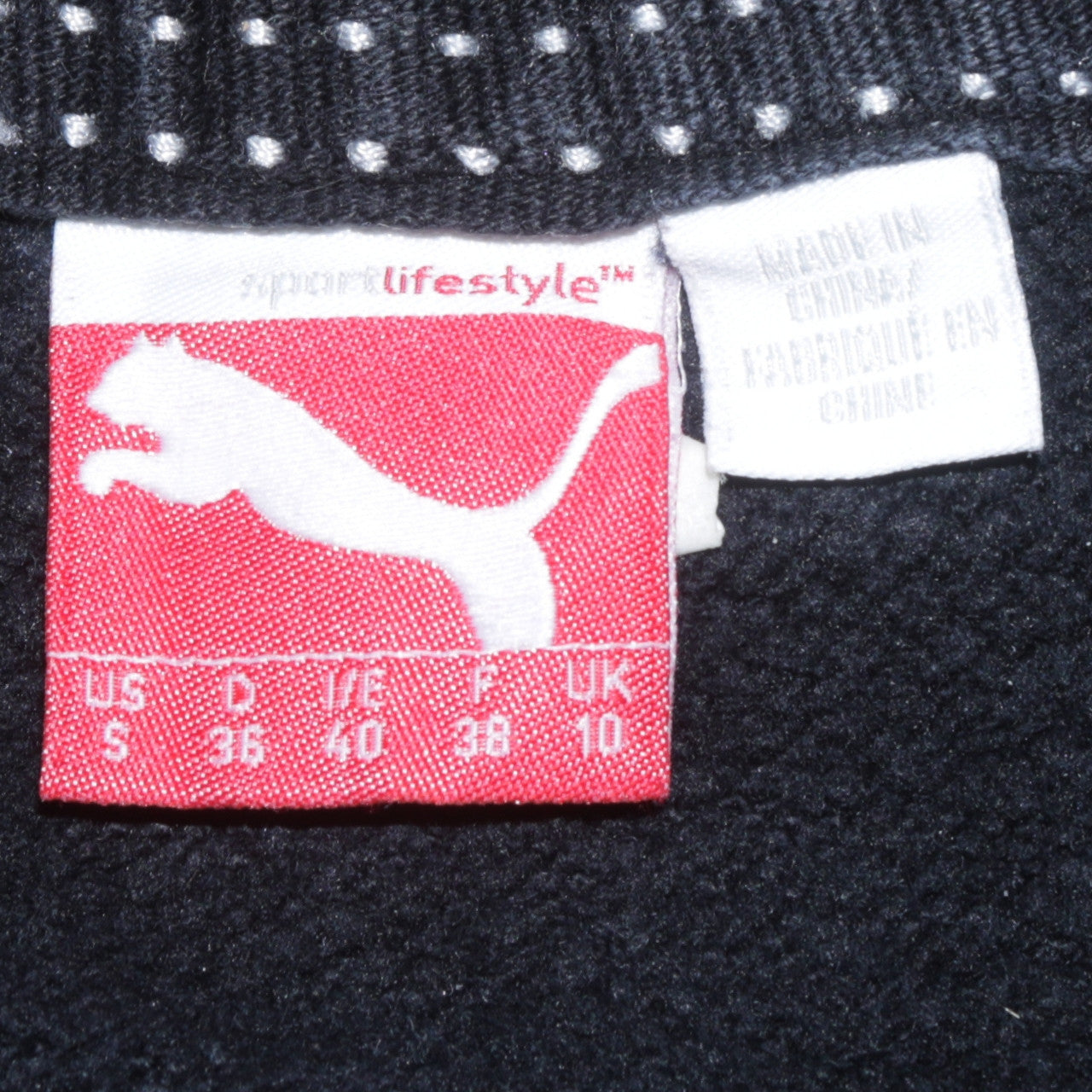 Womens UK Size 10 PUMA Black Pullover Hoodie