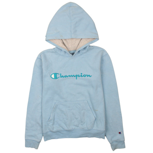 Womens UK Size XL Champion Blue Pullover Hoodie