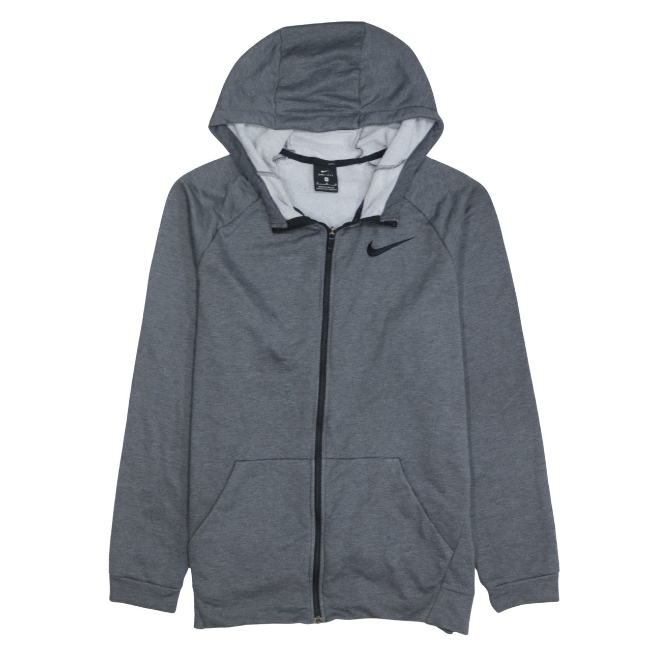 Mens UK Size M Nike Grey Full Zip Hoodie