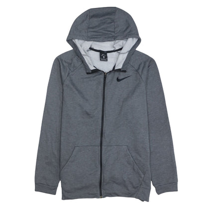 Mens UK Size M Nike Grey Full Zip Hoodie