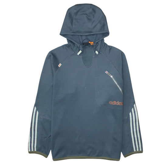 Mens UK Size M adidas Blue Pullover Hoodie