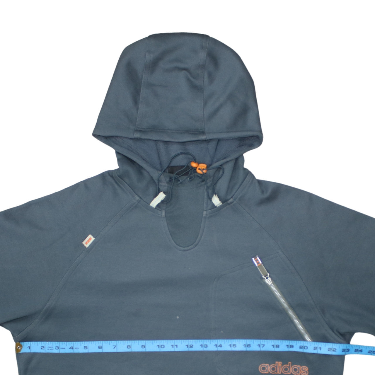 Mens UK Size M adidas Blue Pullover Hoodie