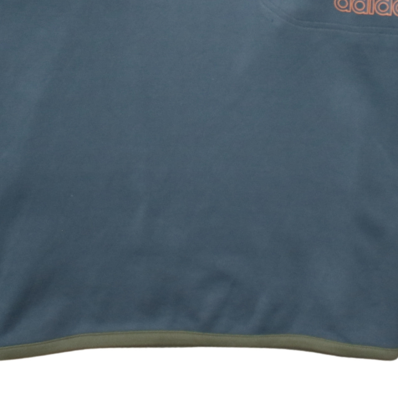 Mens UK Size M adidas Blue Pullover Hoodie