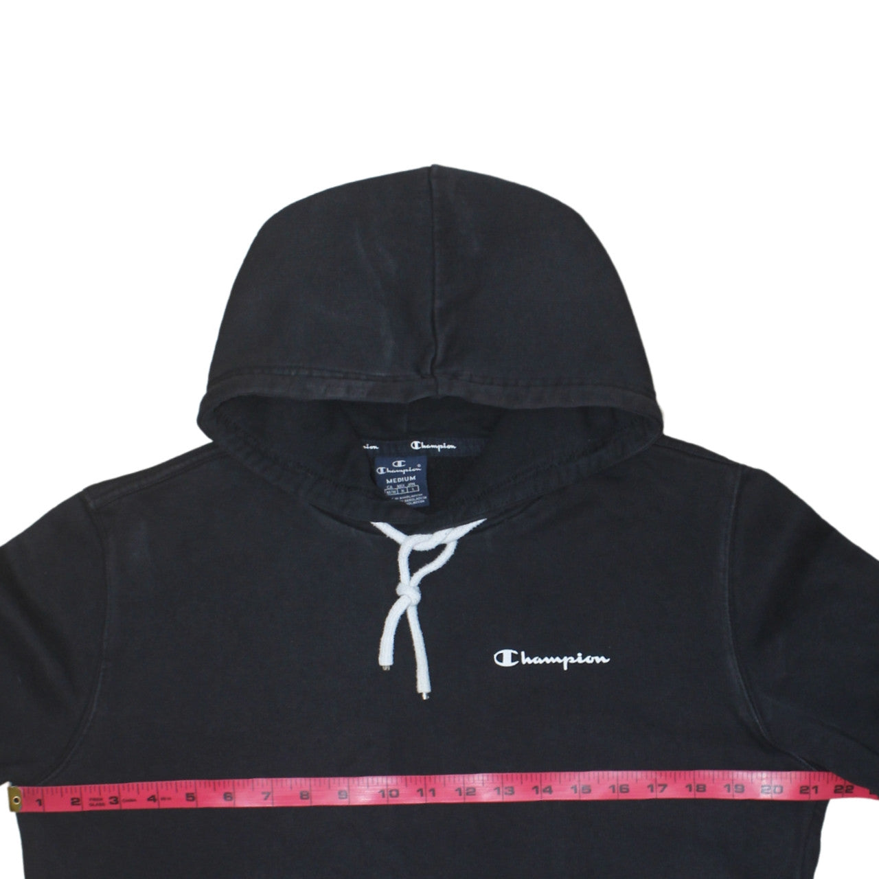 Mens UK Size M Champion Black Pullover Hoodie