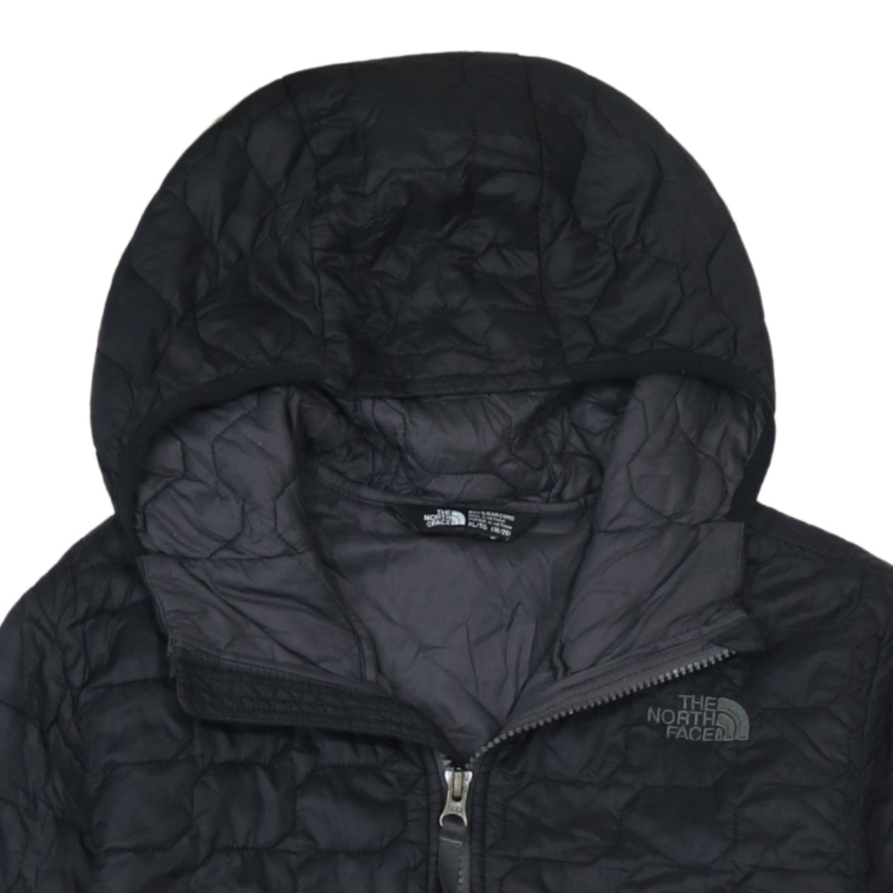 The North Face Boys Black Hooded Insulated Puffer Jacket XL 18-20 Years