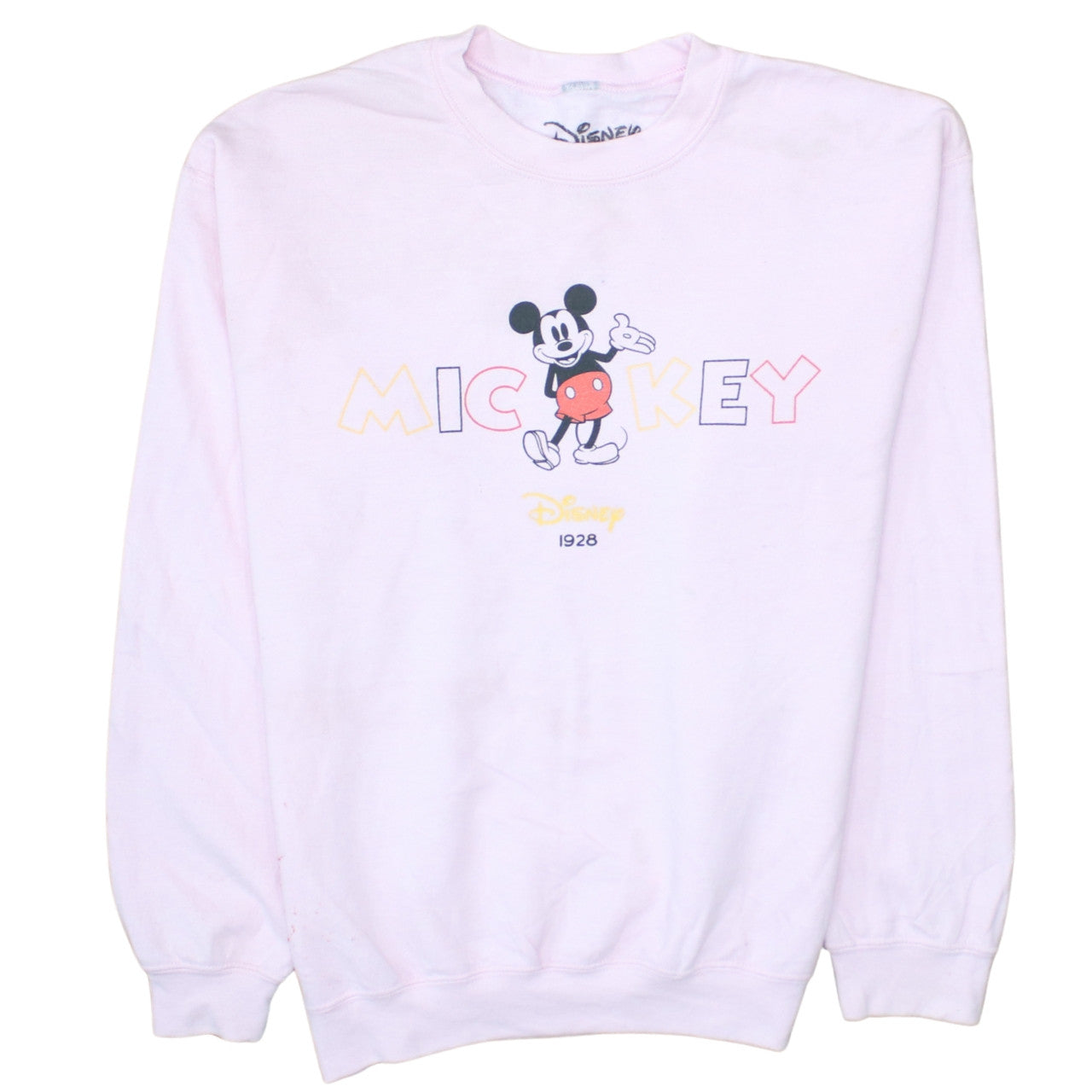 Womens UK Size 8 Disney Pink Pullover Sweatshirt