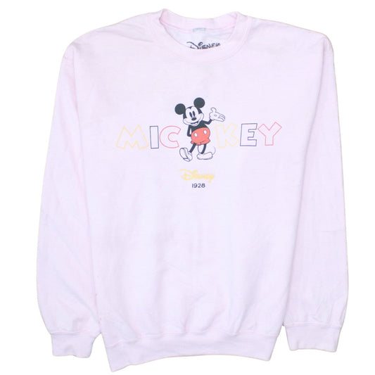 Womens UK Size 8 Disney Pink Pullover Sweatshirt