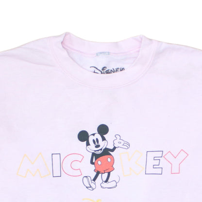 Womens UK Size 8 Disney Pink Pullover Sweatshirt
