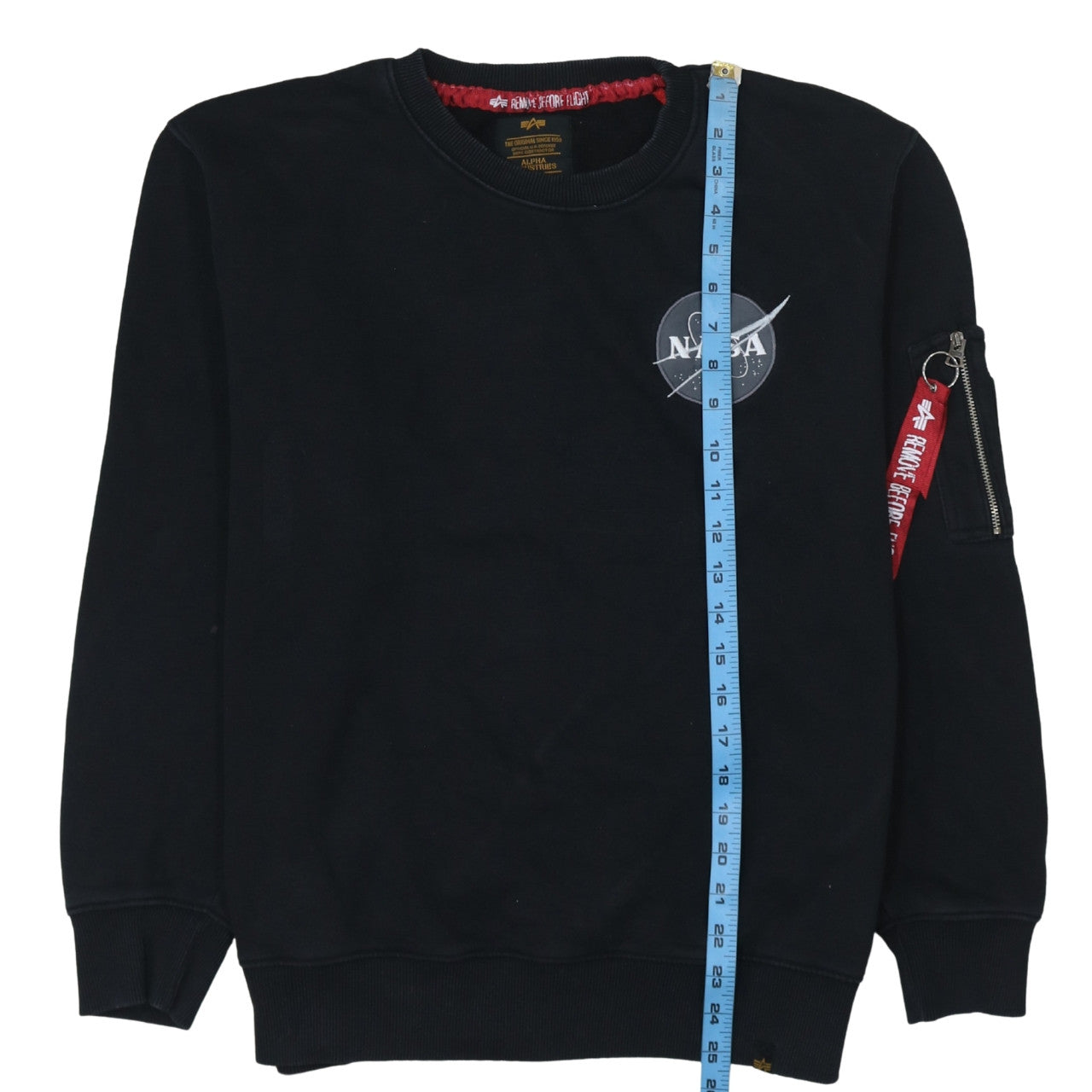 Mens UK Size M Alpha Industries Black Pullover Sweatshirt