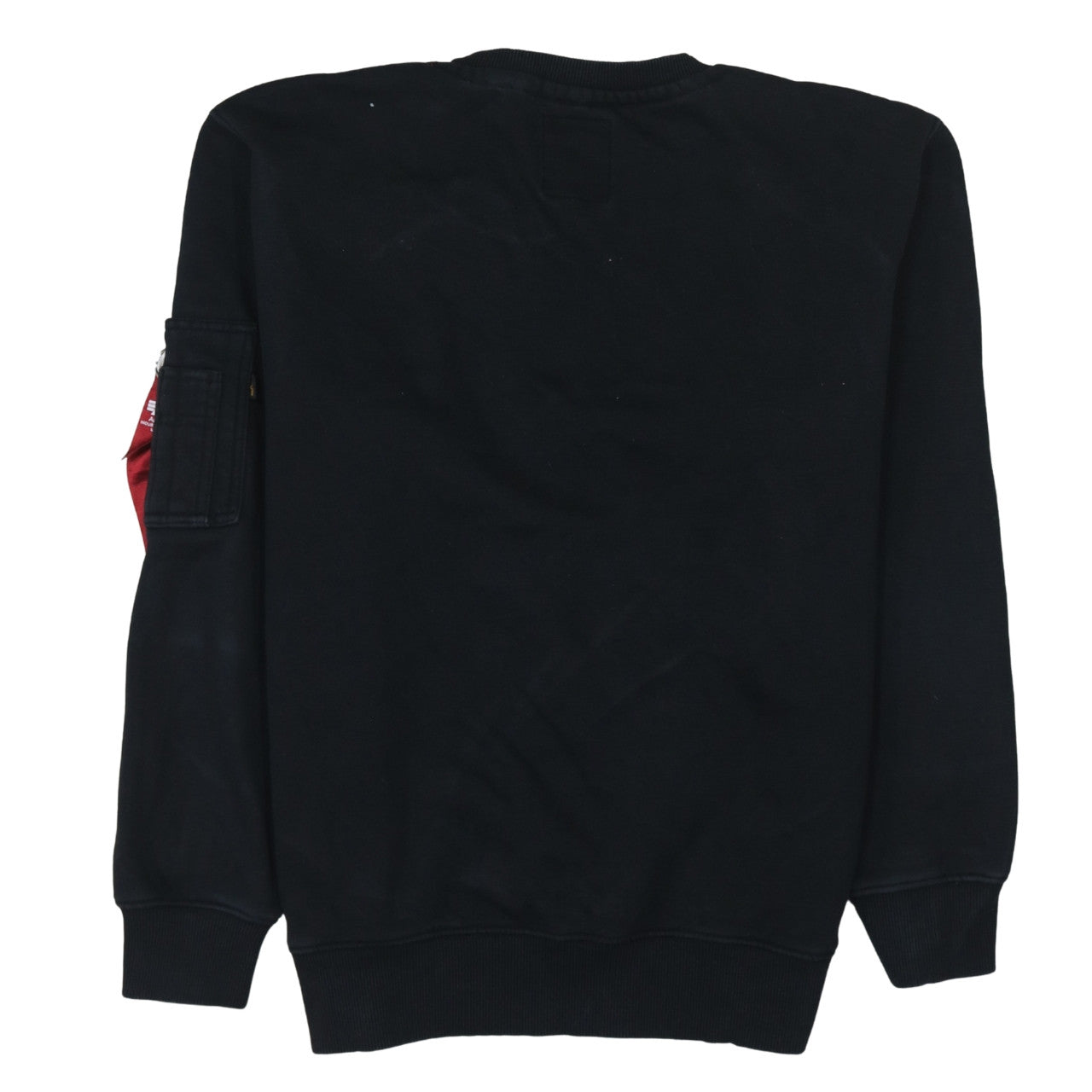 Mens UK Size M Alpha Industries Black Pullover Sweatshirt