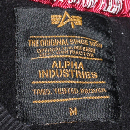 Mens UK Size M Alpha Industries Black Pullover Sweatshirt
