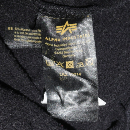 Mens UK Size M Alpha Industries Black Pullover Sweatshirt