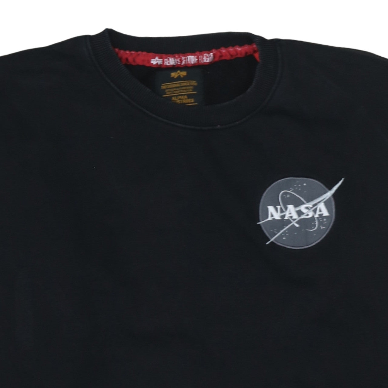 Mens UK Size M Alpha Industries Black Pullover Sweatshirt