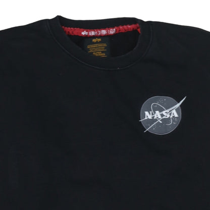 Mens UK Size M Alpha Industries Black Pullover Sweatshirt