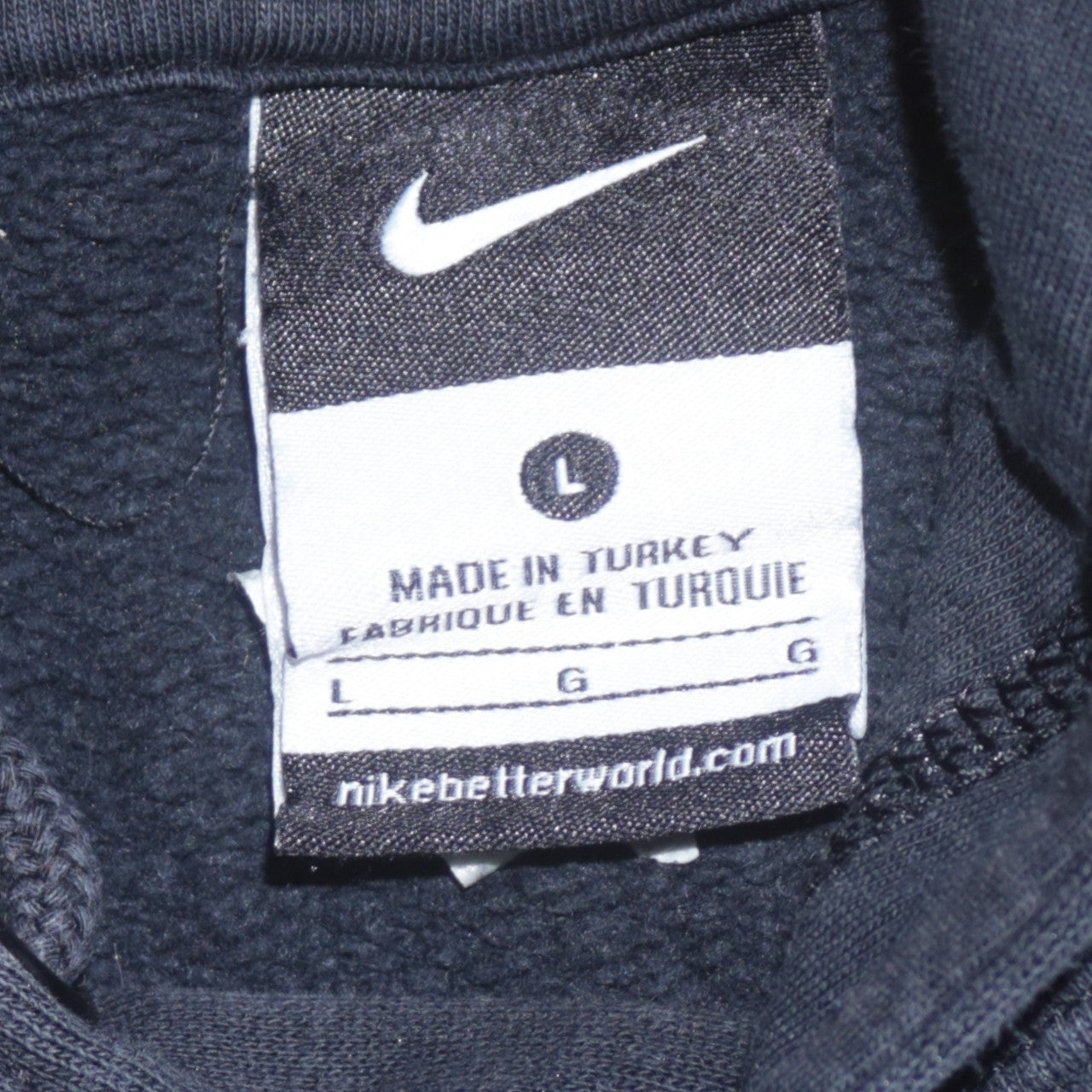 Mens UK Size L Nike Black Pullover Hoodie