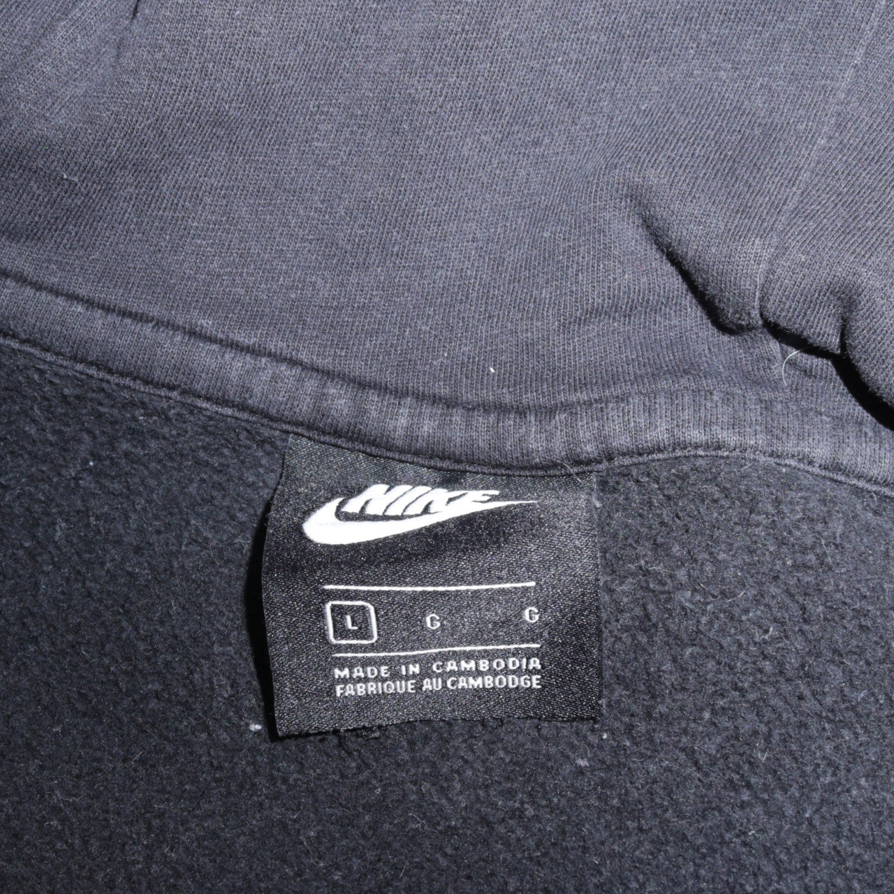 Mens UK Size L Nike Black Pullover Hoodie
