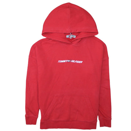 Mens UK Size M Tommy Hilfiger Red Pullover Hoodie