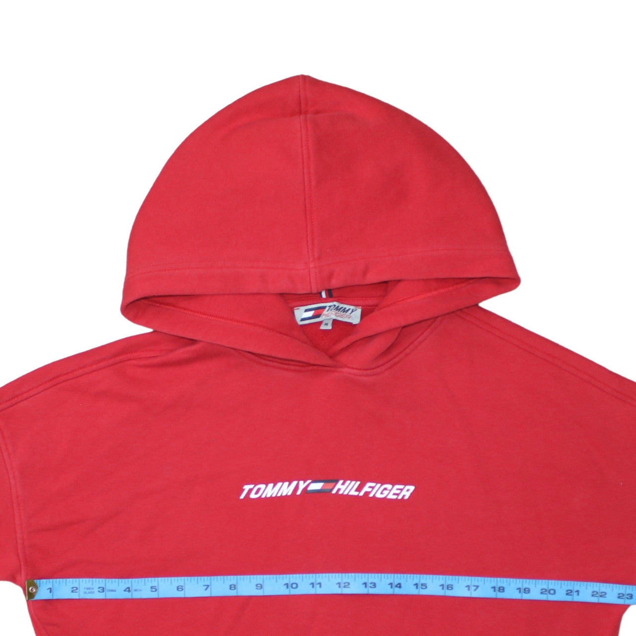 Mens UK Size M Tommy Hilfiger Red Pullover Hoodie