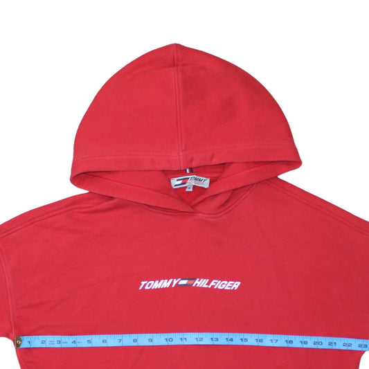 Mens UK Size M Tommy Hilfiger Red Pullover Hoodie