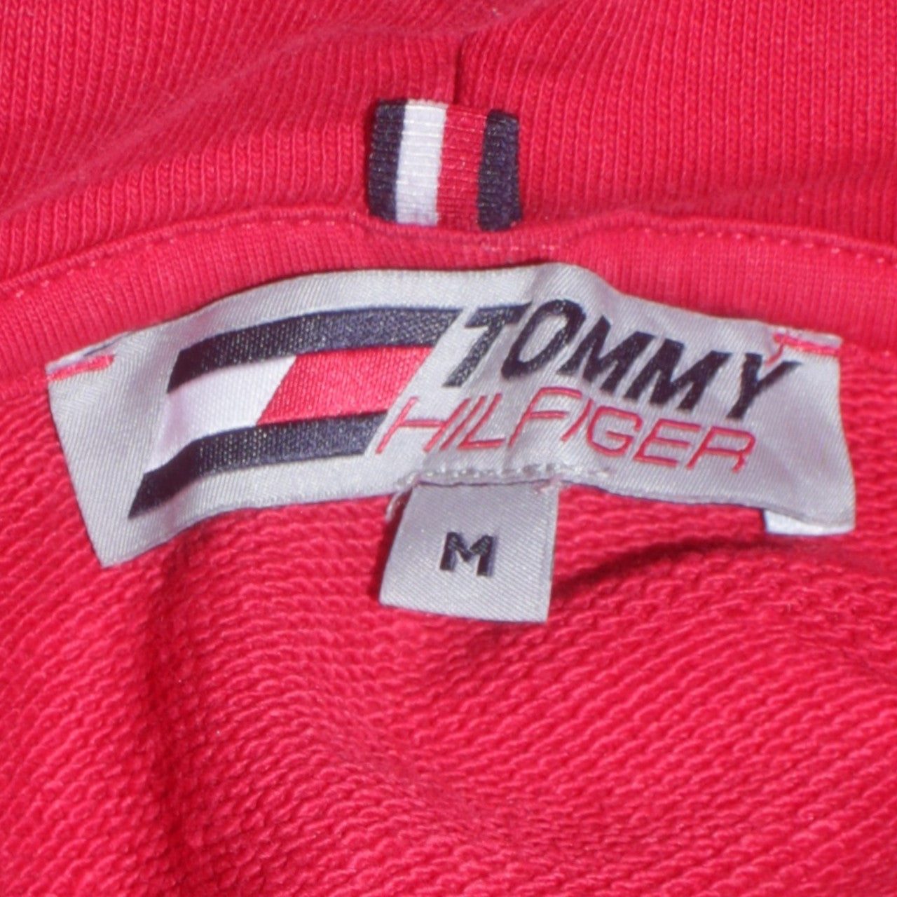 Mens UK Size M Tommy Hilfiger Red Pullover Hoodie