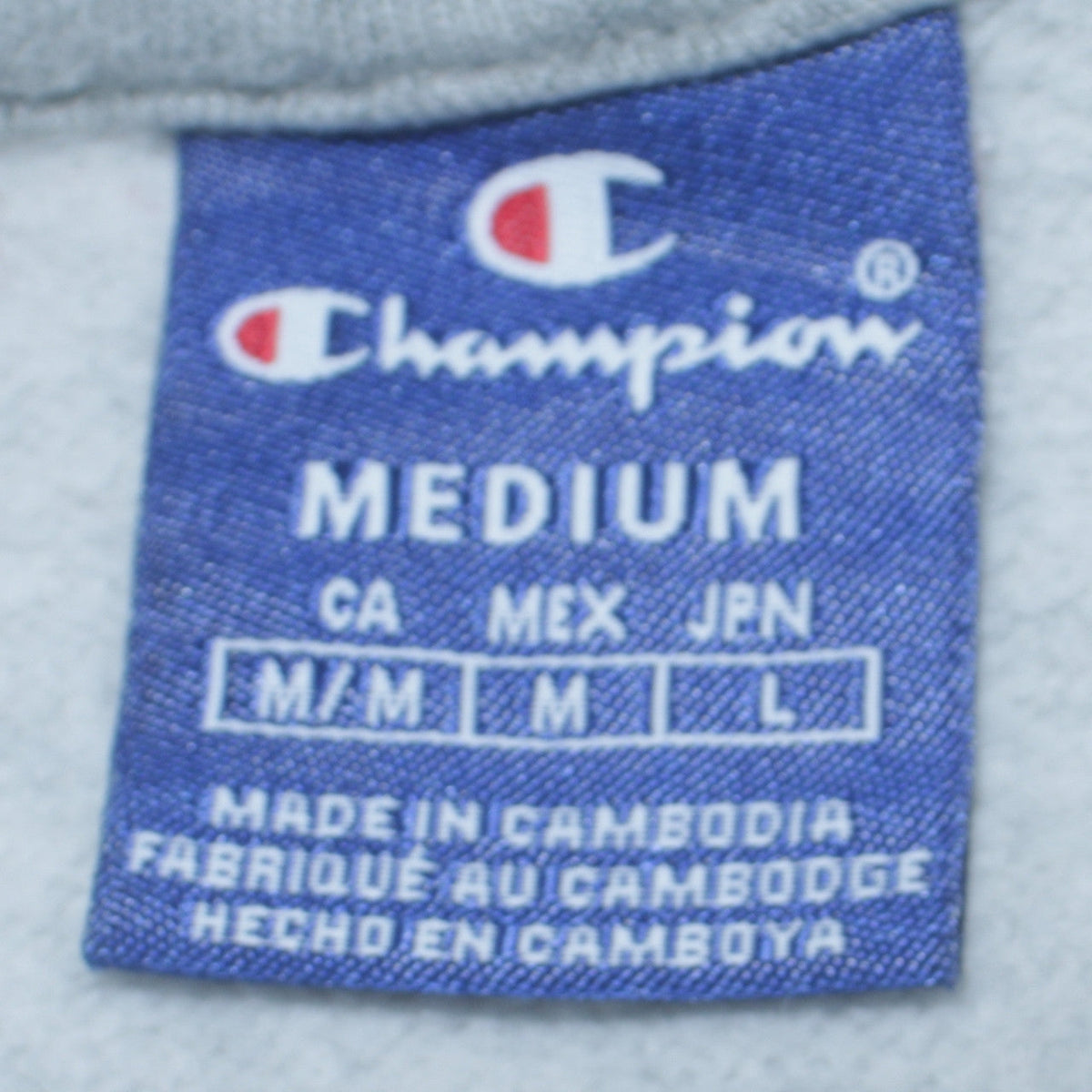 Mens UK Size M Champion Grey Pullover Hoodie