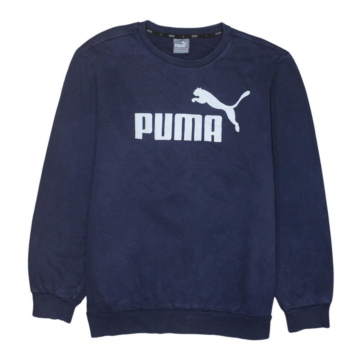 Mens UK Size M PUMA Blue Pullover Sweatshirt