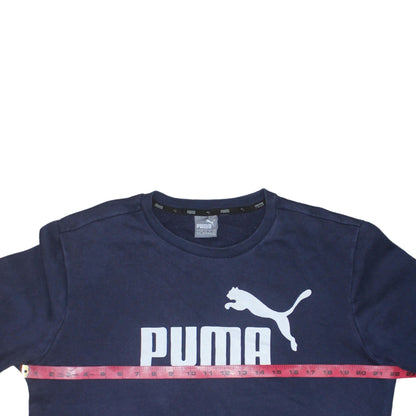 Mens UK Size M PUMA Blue Pullover Sweatshirt