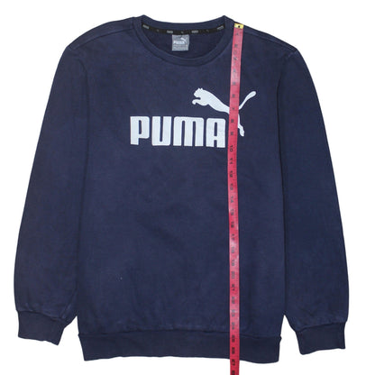 Mens UK Size M PUMA Blue Pullover Sweatshirt