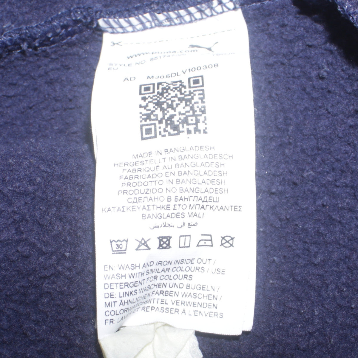 Mens UK Size M PUMA Blue Pullover Sweatshirt
