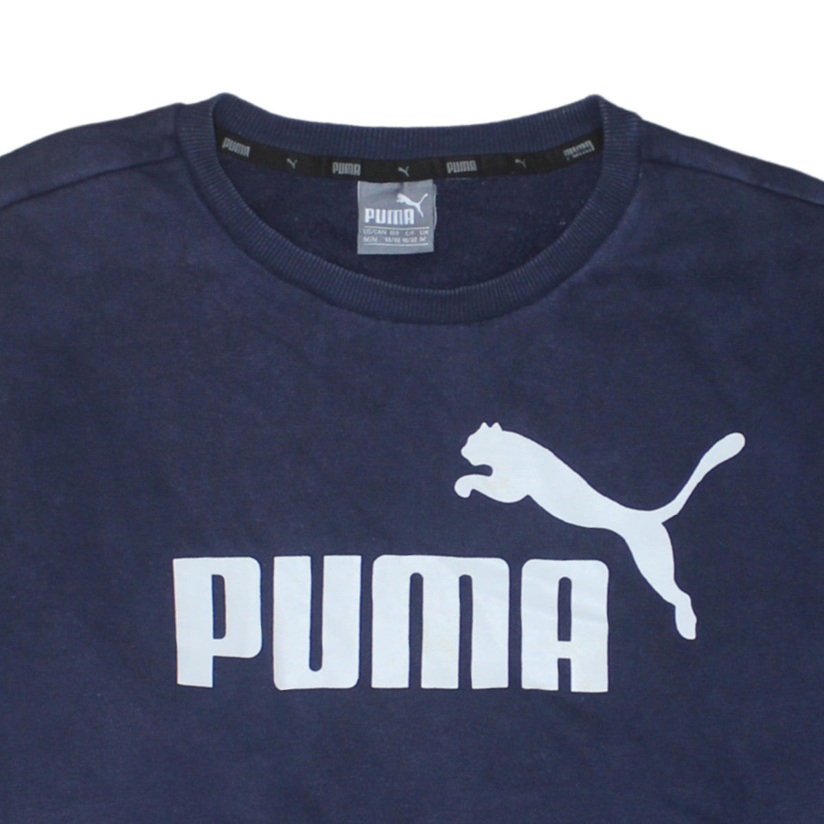 Mens UK Size M PUMA Blue Pullover Sweatshirt
