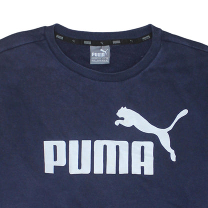 Mens UK Size M PUMA Blue Pullover Sweatshirt