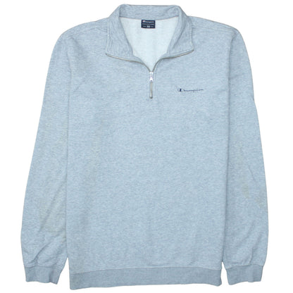 Mens UK Size 2XL Champion Grey 1/4 Zip Sweatshirt