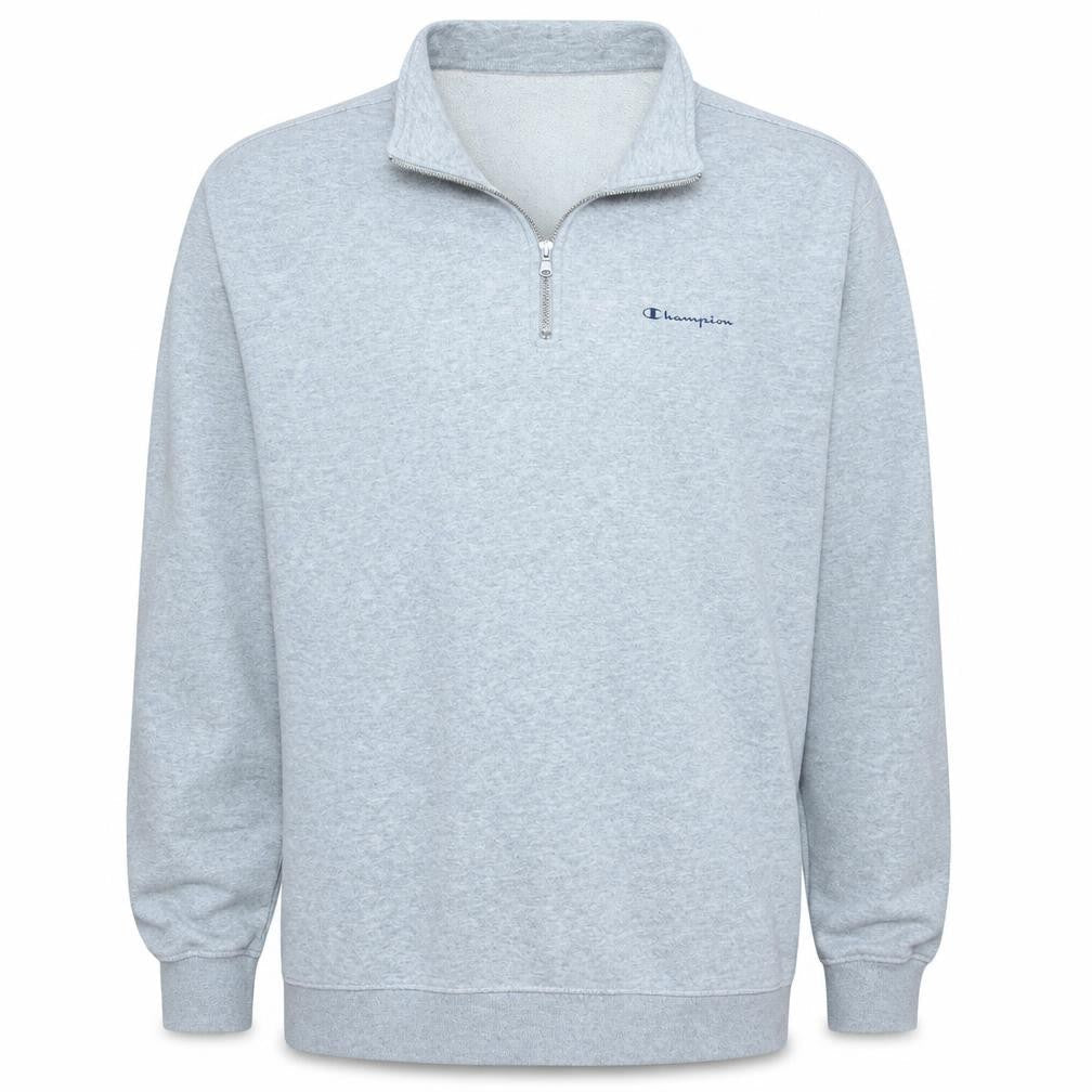 Mens UK Size 2XL Champion Grey 1/4 Zip Sweatshirt