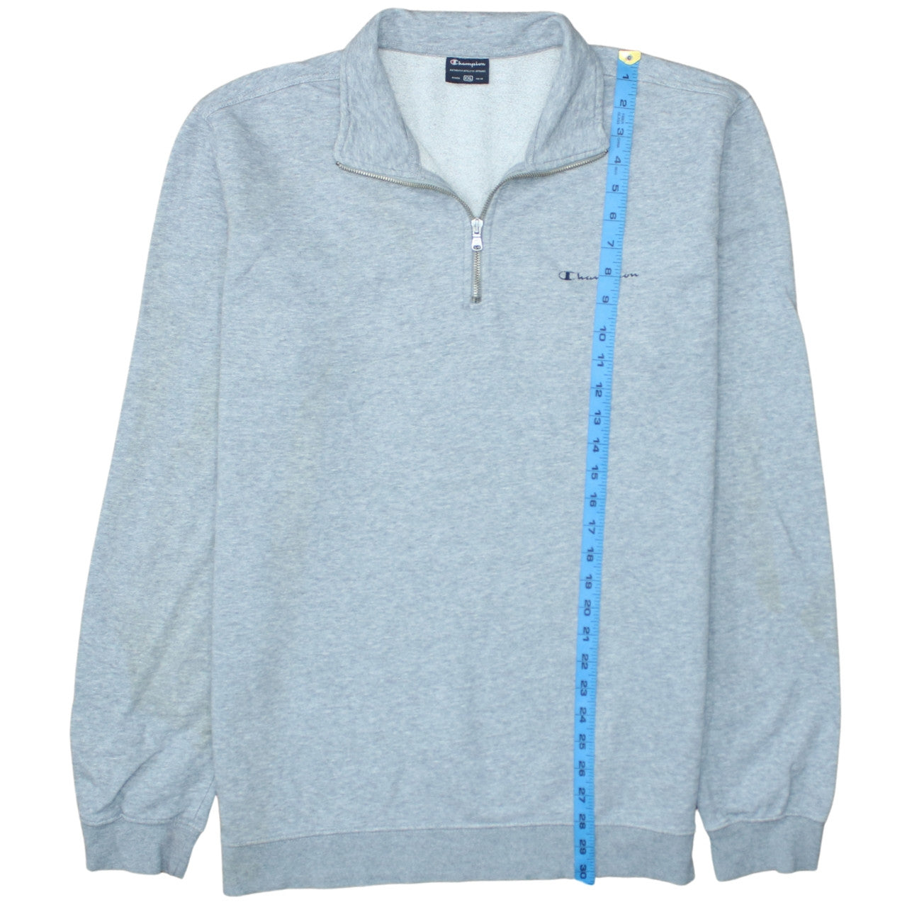 Mens UK Size 2XL Champion Grey 1/4 Zip Sweatshirt