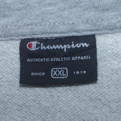 Mens UK Size 2XL Champion Grey 1/4 Zip Sweatshirt