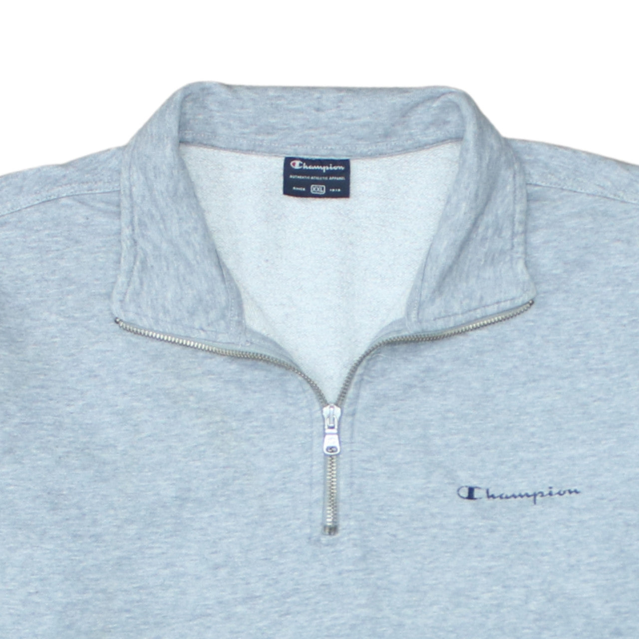 Mens UK Size 2XL Champion Grey 1/4 Zip Sweatshirt