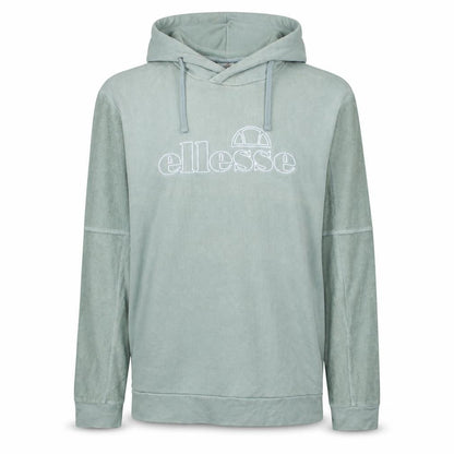 Front view of Ellesse women’s green pullover hoodie uk 12 100% cotton casual sweatshirt