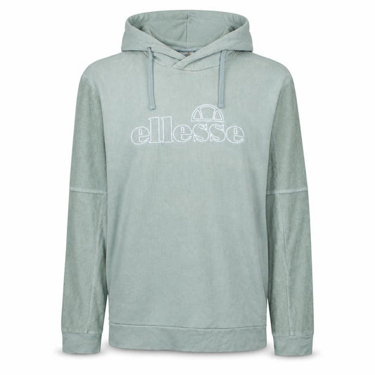 Front view of Ellesse women’s green pullover hoodie uk 12 100% cotton casual sweatshirt