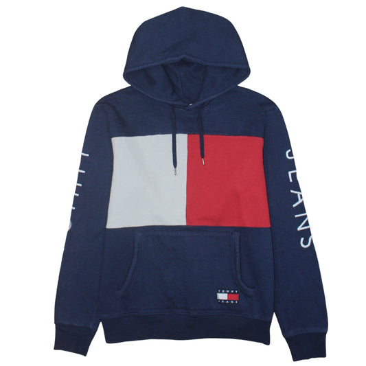 Mens UK Size M Tommy Jeans Blue Pullover Hoodie