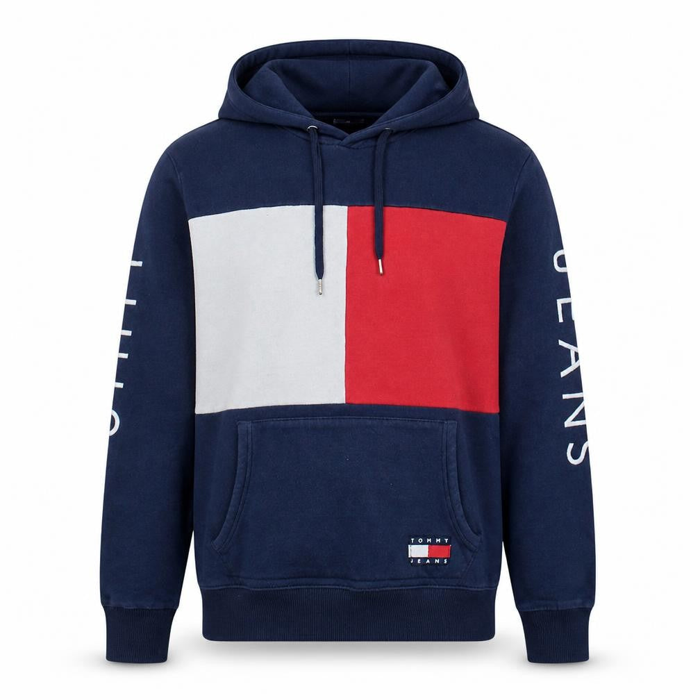 Mens UK Size M Tommy Jeans Blue Pullover Hoodie