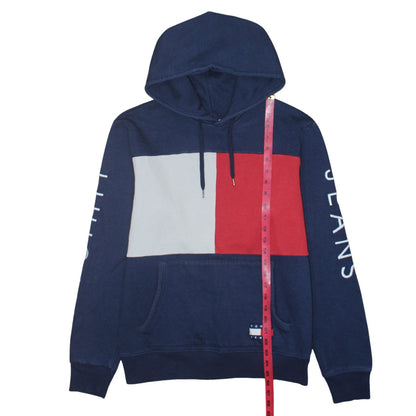 Mens UK Size M Tommy Jeans Blue Pullover Hoodie