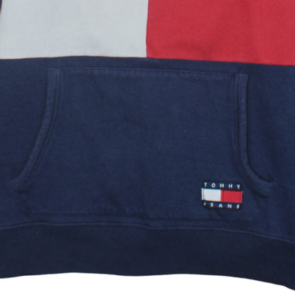 Mens UK Size M Tommy Jeans Blue Pullover Hoodie