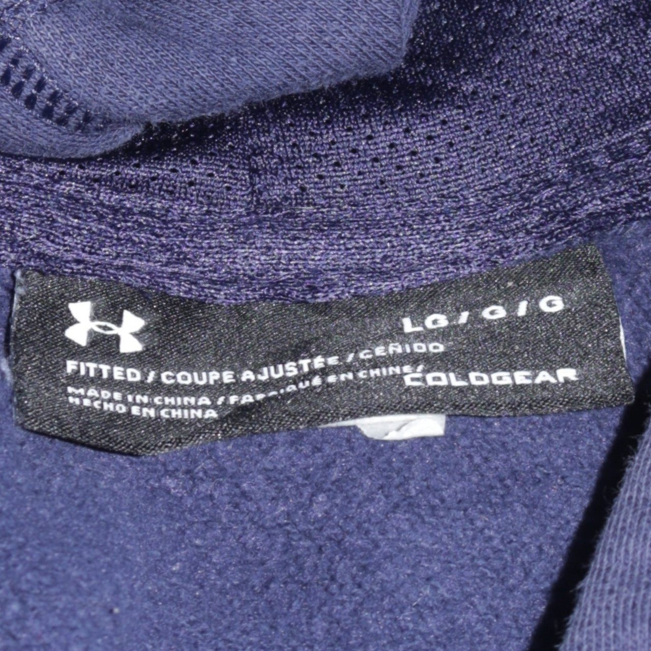 Mens UK Size L Under armour Blue Pullover Hoodie