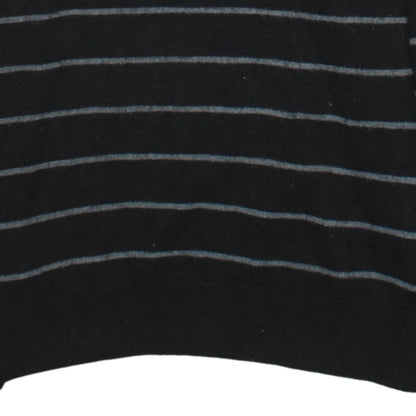U.S. Polo Assn. Men's Black Striped V-Neck Jumper Size S