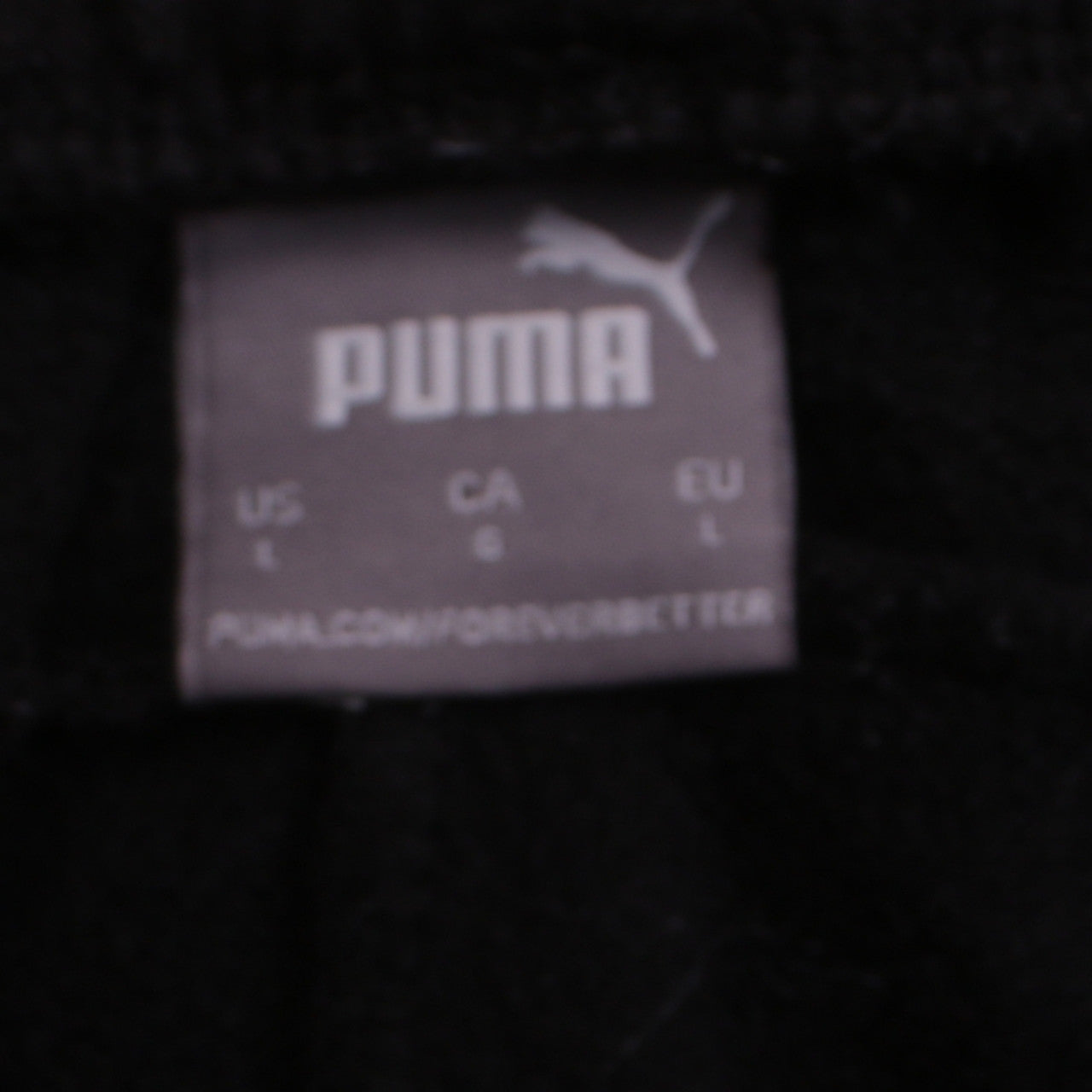 Mens UK Size L PUMA Regular Fit Jogger Black Trousers