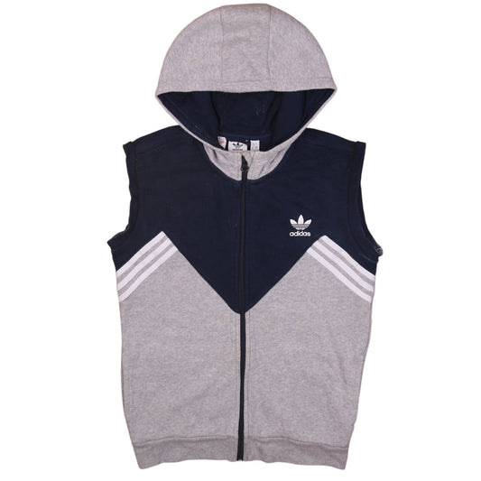 Boys UK Size 13-14 Years adidas Grey Full Zip Hoodie