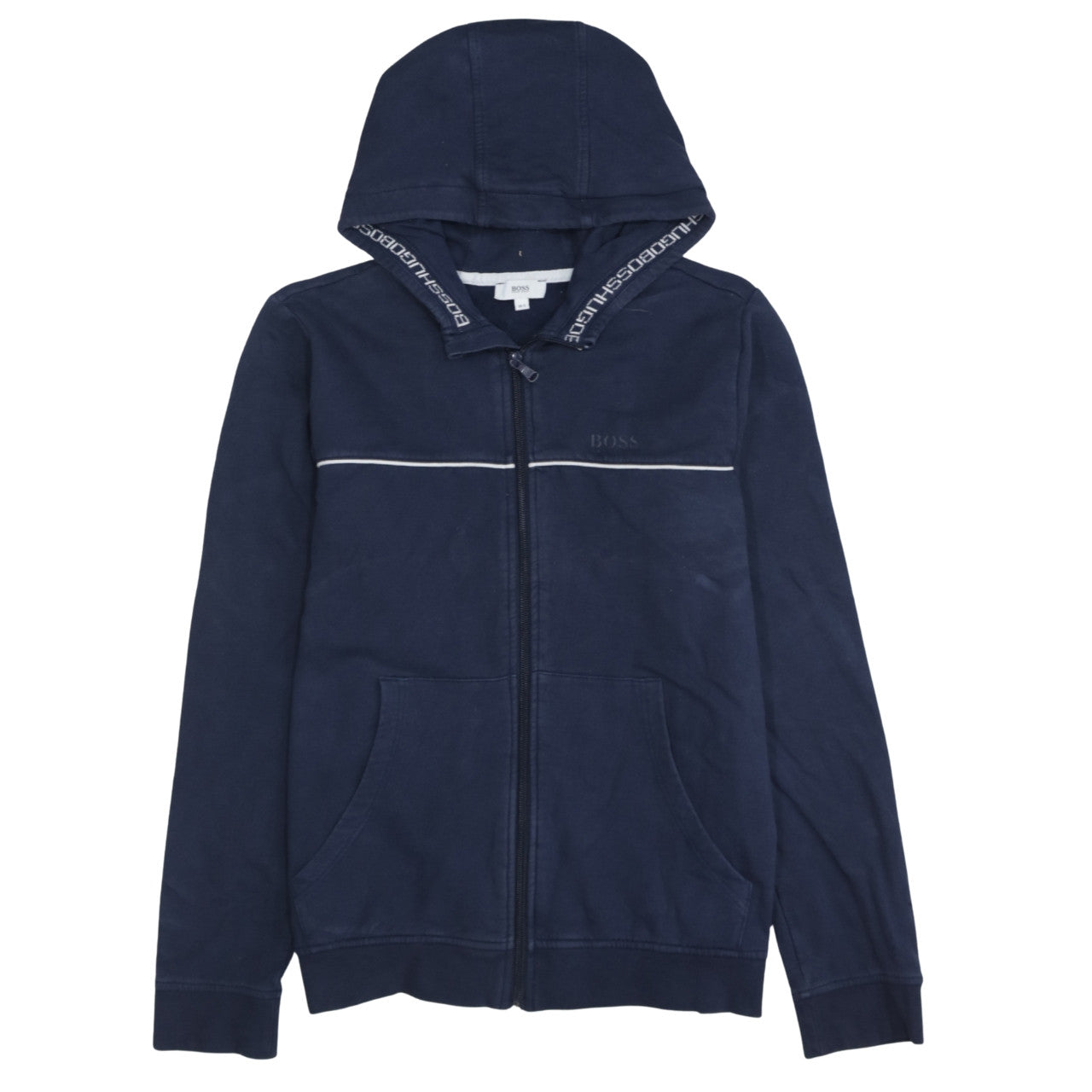 Boys UK Size 14 Years HUGO BOSS Blue Full Zip Hoodie