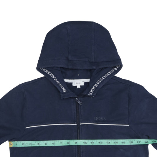 Boys UK Size 14 Years HUGO BOSS Blue Full Zip Hoodie