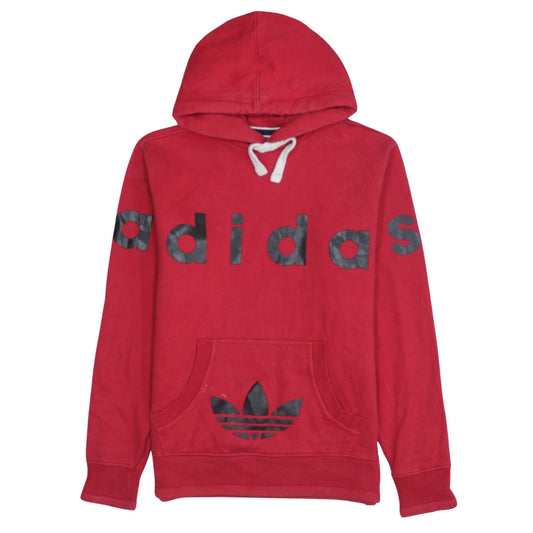 Mens UK Size M adidas Red Pullover Hoodie